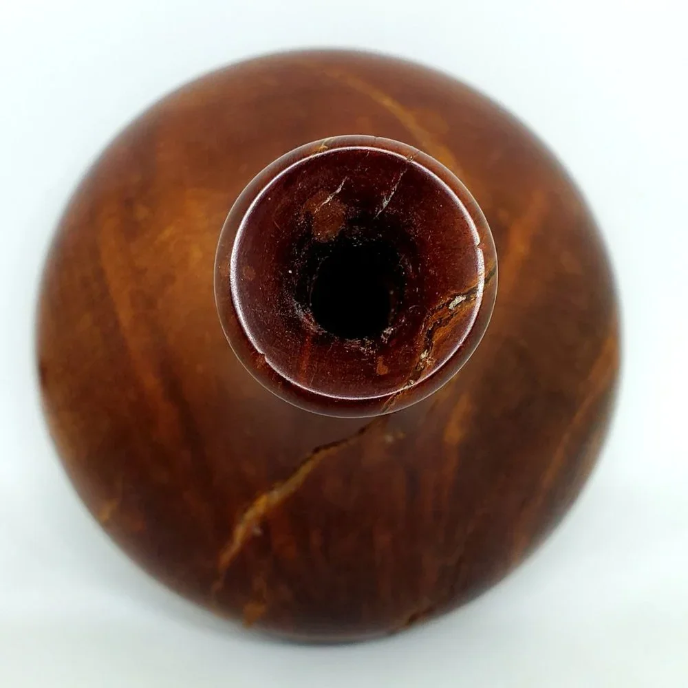 Lane Phillips Signed Turned Lilac Wood Vase June 1990 Studio Art Vessel #158